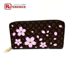 Louis Vuitton Takashi Murakami LV Zippy Wallet Cherry Blossom Brown